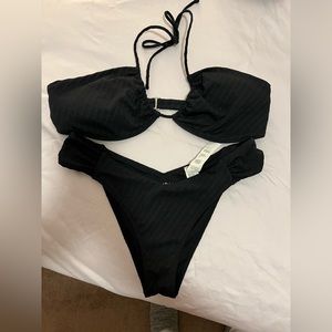 Black Abercrombie Swim. Top is Large and Bottoms are Medium